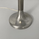 Lampada da tavolo in alluminio e vetro opalino, 1940 ca. 