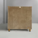 Cassettiera in pelle beige, 2000 ca.