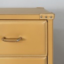 Cassettiera in pelle beige, 2000 ca.