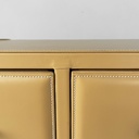 Cassettiera in pelle beige, 2000 ca.