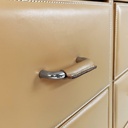 Cassettiera in pelle beige, 2000 ca.