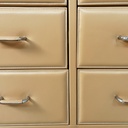 Cassettiera in pelle beige, 2000 ca.