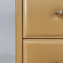 Cassettiera in pelle beige, 2000 ca.