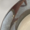 Lampadario in vetro opalino e metallo, 1930 ca.