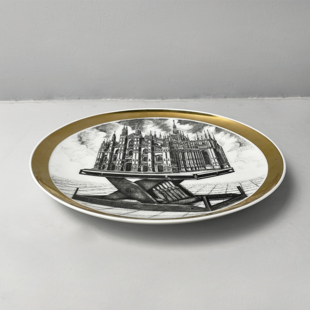 Piatto decorativo di Fornasetti, 1975 ca. 