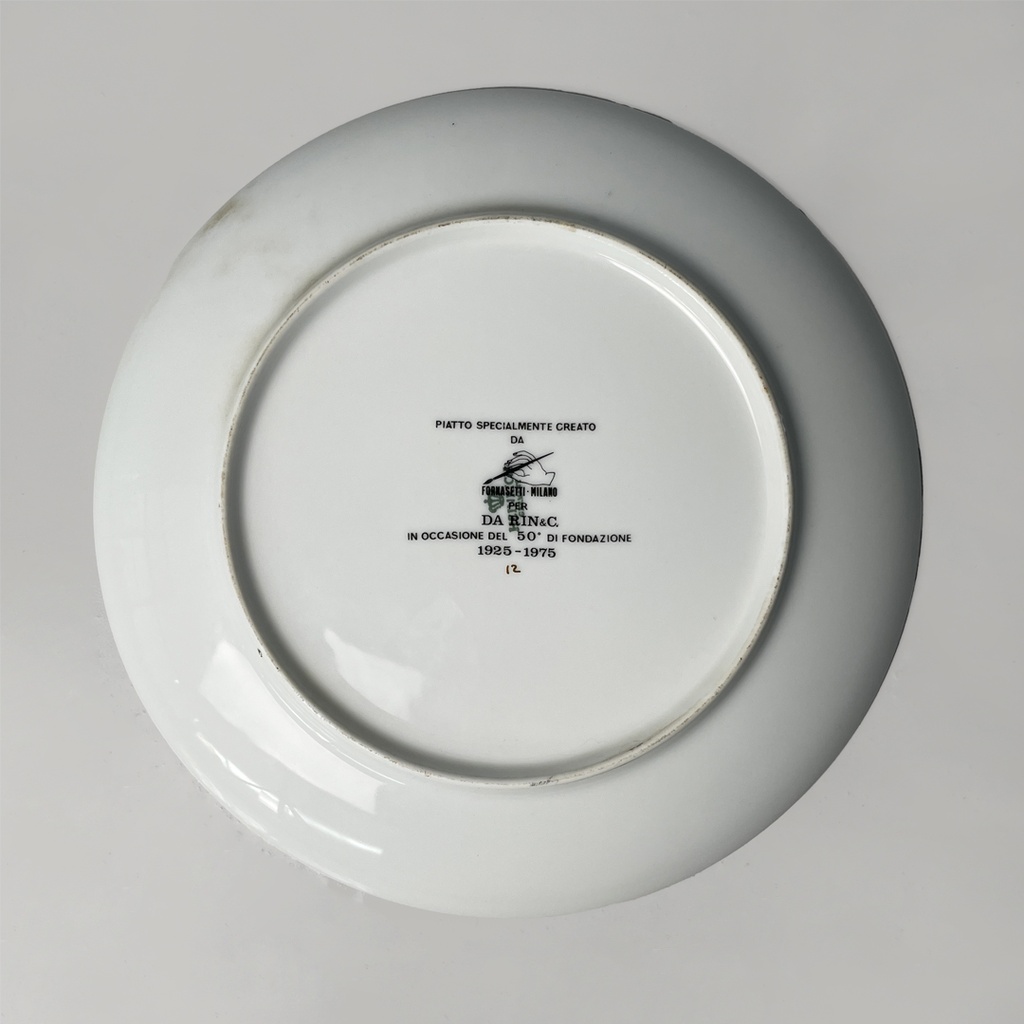 Piatto decorativo di Fornasetti, 1975 ca. 
