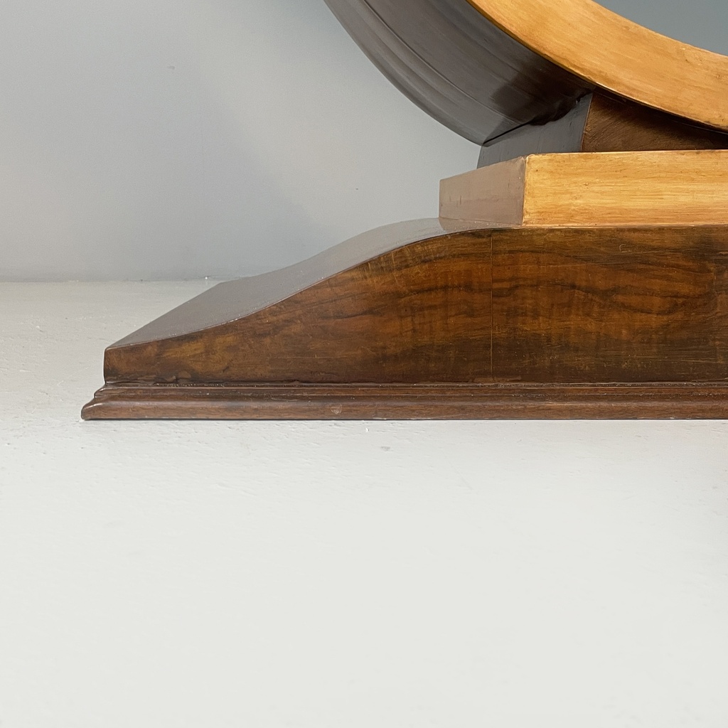Tavolo da pranzo in vetro e legno, 1930 ca.