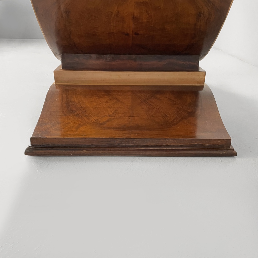 Tavolo da pranzo in vetro e legno, 1930 ca.