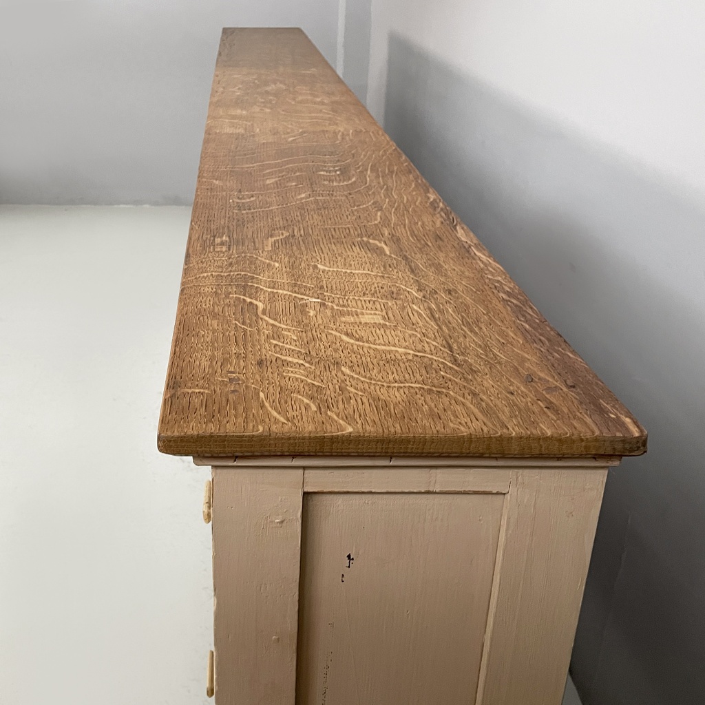 Cassettiera in legno e vetro, 1930 ca.