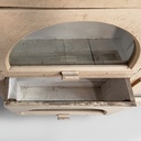Cassettiera in legno e vetro, 1930 ca.