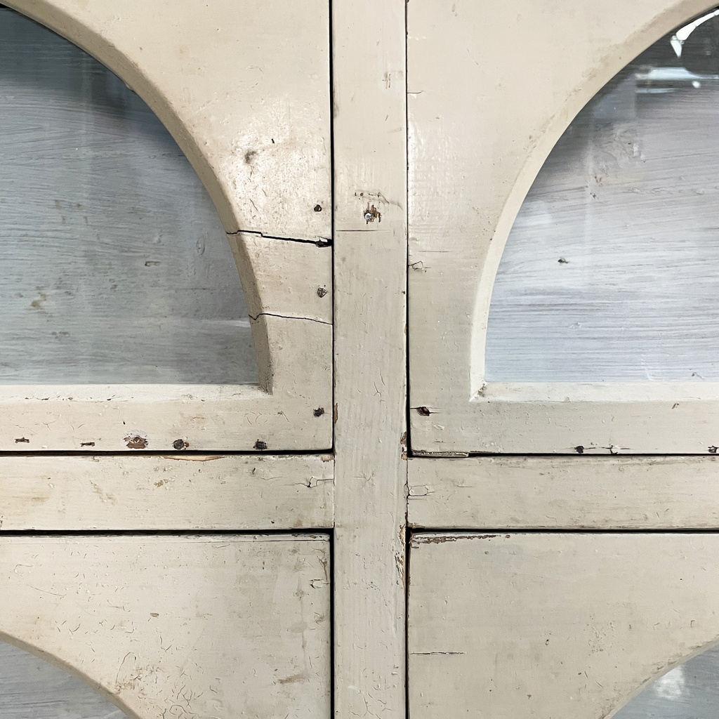 Cassettiera in legno e vetro, 1930 ca.
