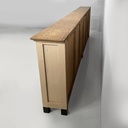 Cassettiera in legno e vetro, 1930 ca.