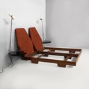 Letto con comodini e lampade di Arredamenti Dell'Orso, 1950 ca.