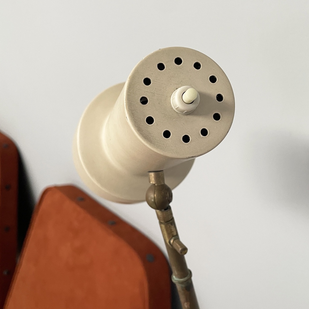 Letto con comodini e lampade di Arredamenti Dell'Orso, 1950 ca.