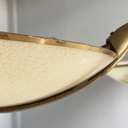 Lampadario in vetro e ottone, 1950 ca.