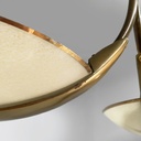 Lampadario in vetro e ottone, 1950 ca.