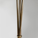 Lampadario in vetro e ottone, 1950 ca.