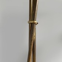 Lampadario in vetro e ottone, 1950 ca.