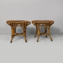 Sgabelli in rattan, 1960 ca.