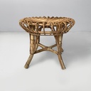 Sgabello in rattan, 1960 ca.