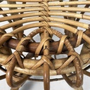 Sgabello in rattan, 1960 ca.