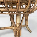 Sgabello in rattan, 1960 ca.