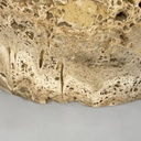 Tavolo da caffè in metallo, formica e travertino, 1980 ca. 