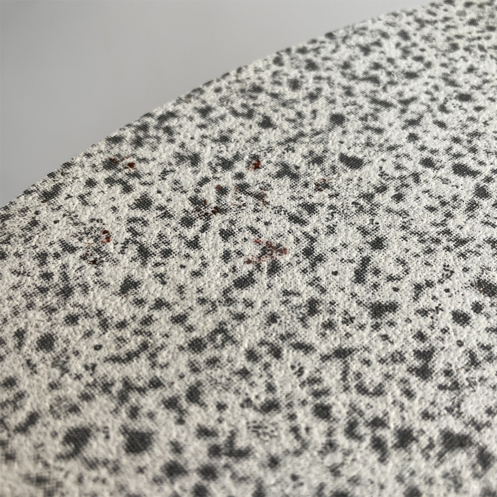 Tavolo da caffè in metallo, formica e travertino, 1980 ca. 