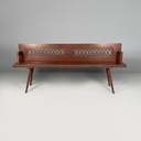 Panca in legno rosso, 1930 ca.