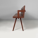 Panca in legno rosso, 1930 ca.