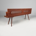Panca in legno rosso, 1930 ca.