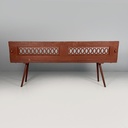 Panca in legno rosso, 1930 ca.