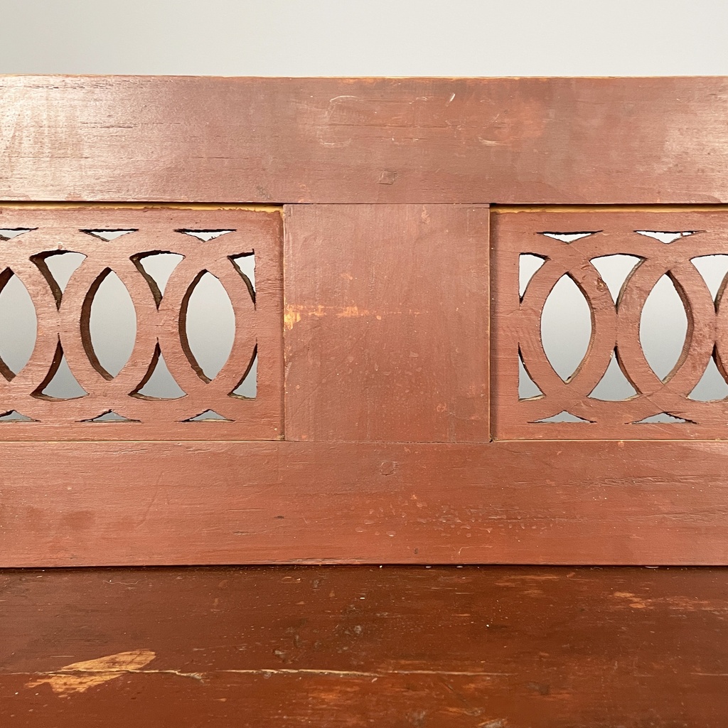 Panca in legno rosso, 1930 ca.