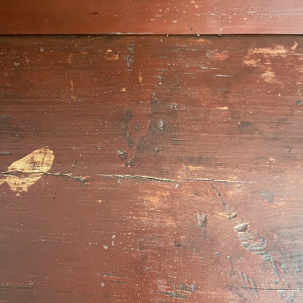 Panca in legno rosso, 1930 ca.