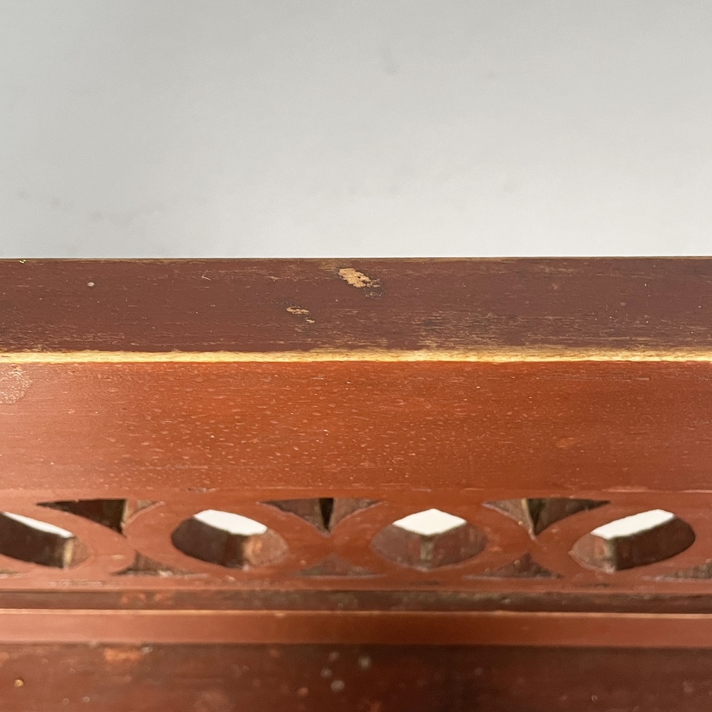 Panca in legno rosso, 1930 ca.