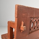 Panca in legno rosso, 1930 ca.