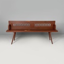 Panca in legno rosso, 1930 ca.
