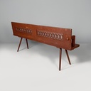 Panca in legno rosso, 1930 ca.