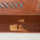 Panca in legno rosso, 1930 ca.