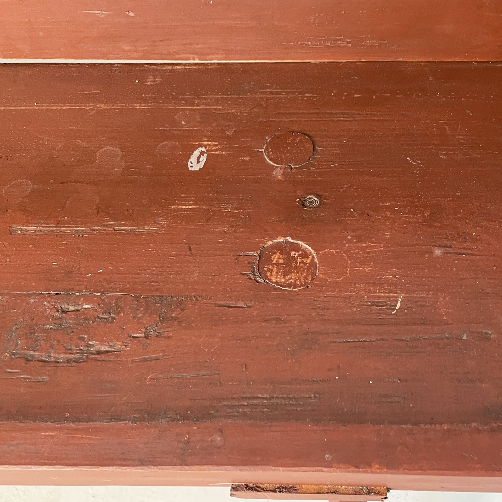 Panca in legno rosso, 1930 ca.