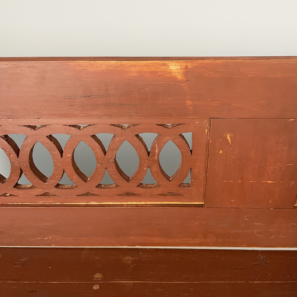 Panca in legno rosso, 1930 ca.