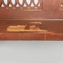 Panca in legno rosso, 1930 ca.
