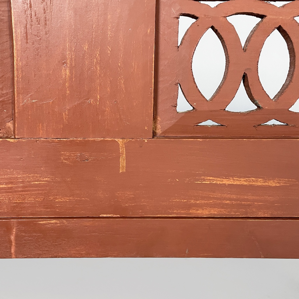Panca in legno rosso, 1930 ca.