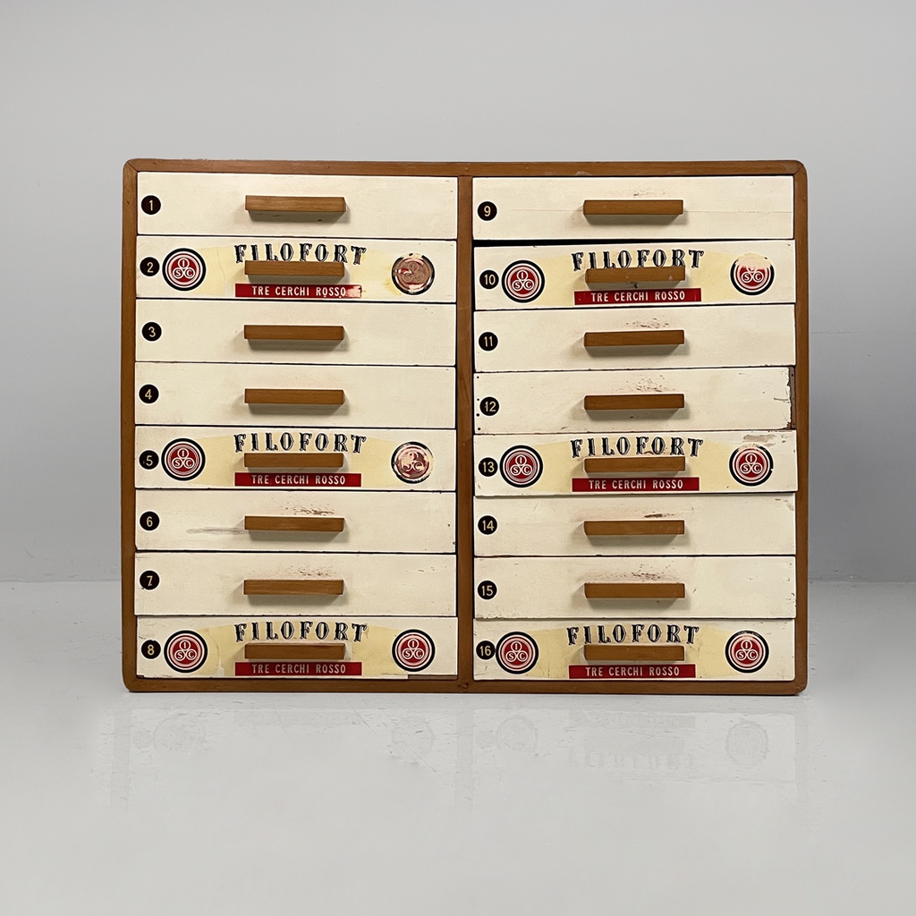 Cassettiera da cucito Filofort in legno, 1960 ca.