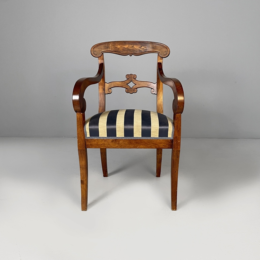Sedie in legno e tessuto, metà 1800 ca.