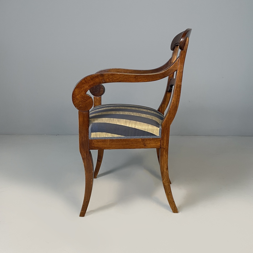 Sedie in legno e tessuto, metà 1800 ca.