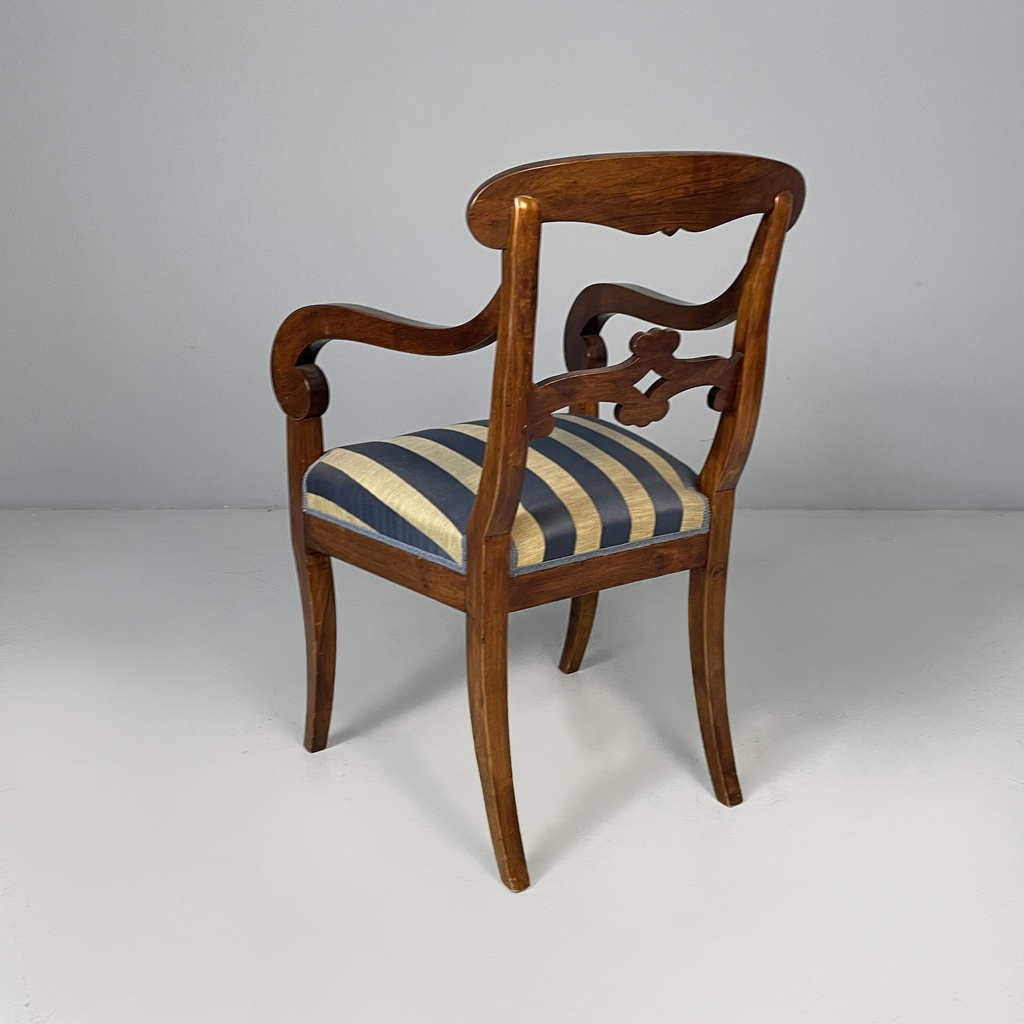 Sedie in legno e tessuto, metà 1800 ca.