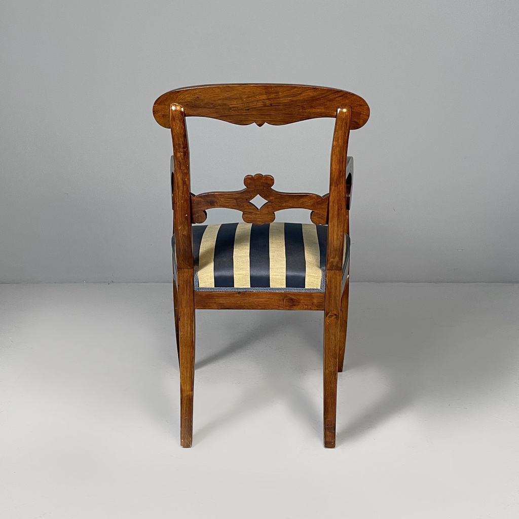 Sedie in legno e tessuto, metà 1800 ca.