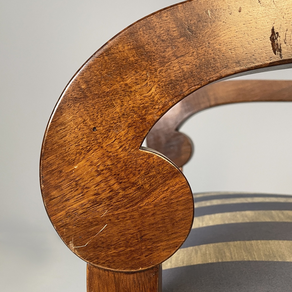 Sedie in legno e tessuto, metà 1800 ca.