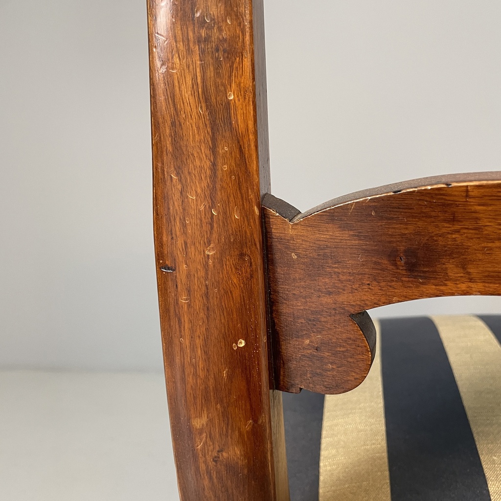Sedie in legno e tessuto, metà 1800 ca.